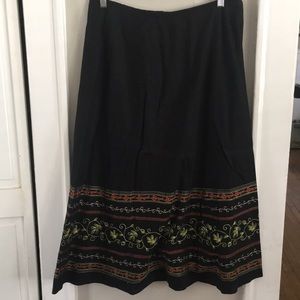Cotton Long Skirt w/ Beautiful Stitching